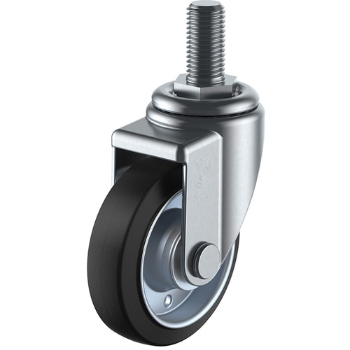 ユーエイ ねじ込み式 自在 キャスター ゴム 車輪