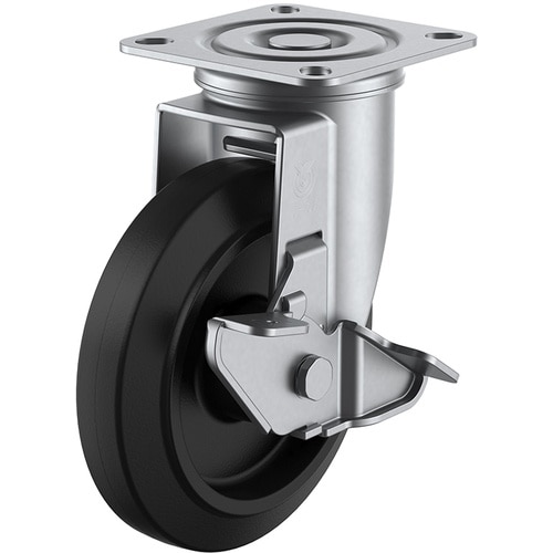 ユーエイ プレート式 自在 ステンレスキャスター