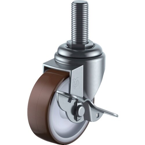 ユーエイ ねじ込み式 自在 キャスター ウレタン