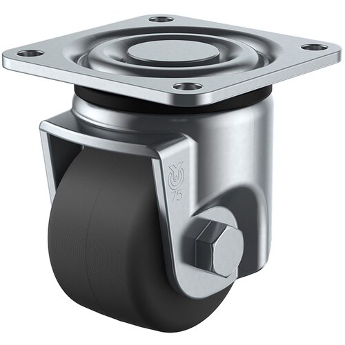 ユーエイ プレート式 自在 低床キャスター 導電性