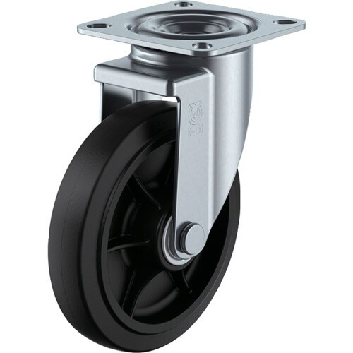 ユーエイ プレート式 自在 キャスター ゴム 車輪