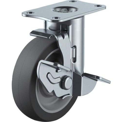 ユーエイ プレート式 自在 キャスター エラストマ