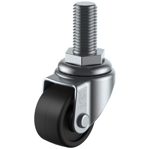 ユーエイ ねじ込み式 自在 低床キャスター 強化ナ