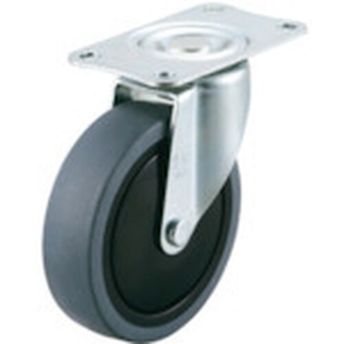 ユーエイ プレート式 自在 キャスター エラストマ