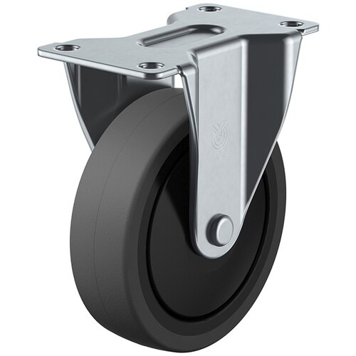 ユーエイ プレート式 固定 キャスター エラストマ