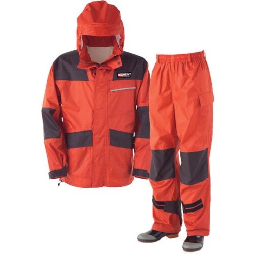 カジメイク 仕事合羽 オーロラレッド 5L