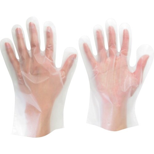 ミドリ安全 ポリエチレン製ディスポ手袋 Lサイズ