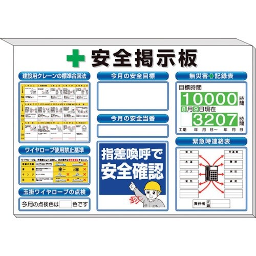 ユニット ミニ掲示板 クレーン合図法他入 白地