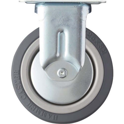 ハンマー プレート式キャスター 固定 車輪径125