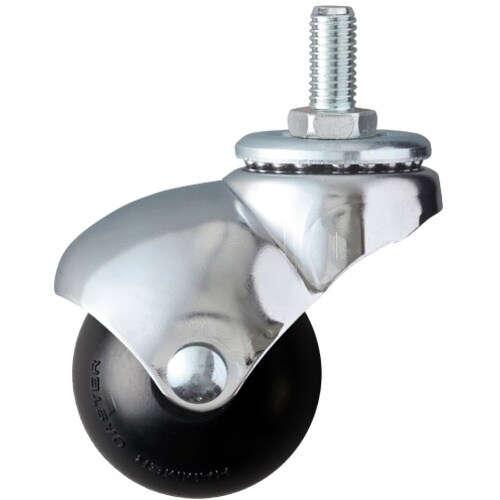 ハンマー ねじ込み式W3/8 旋回式ゴム車輪 40