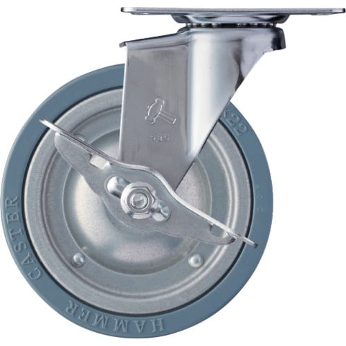 ハンマー プレート式キャスター 自在(ストッパー付