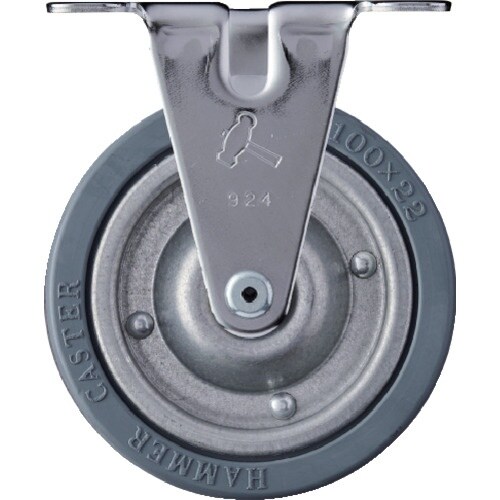 ハンマー 固定式ゴム車輪(スチールホイール)100