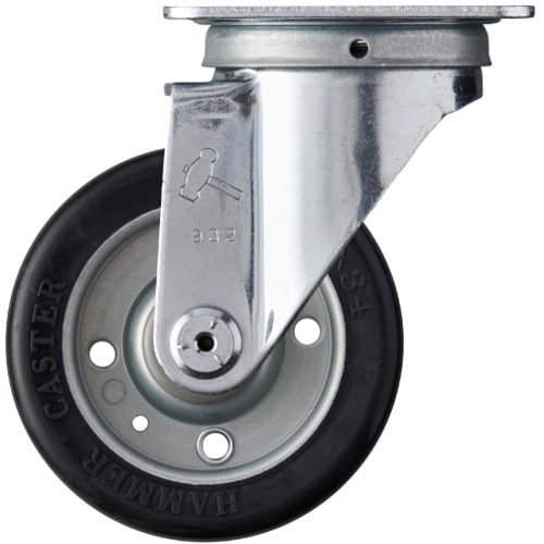 ハンマー 旋回式ゴム車輪(ワイドタイプ)100mm