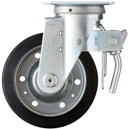 ハンマー 旋回式ゴム車輪 150mm トータルロッ