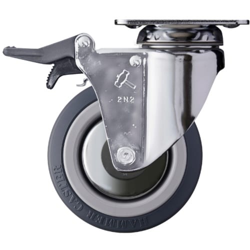 ハンマー プレート式キャスター 自在(ストッパー付