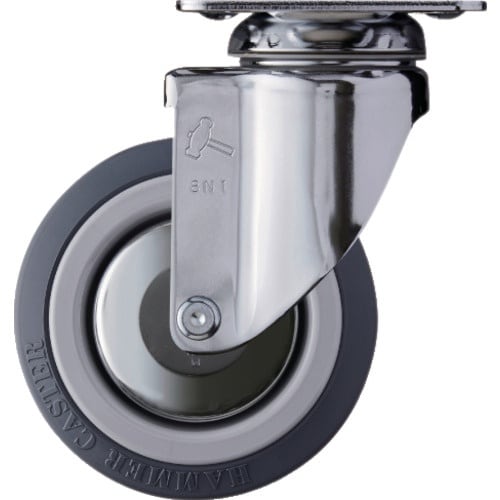 ハンマー プレート式キャスター 自在 ウレタン車輪