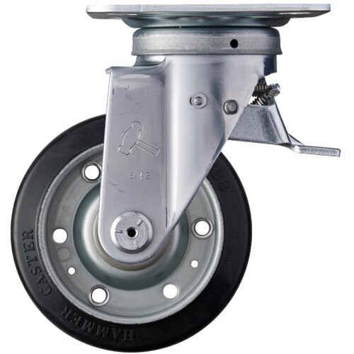 ハンマー スイッチキャスター ゴム車輪 125mm