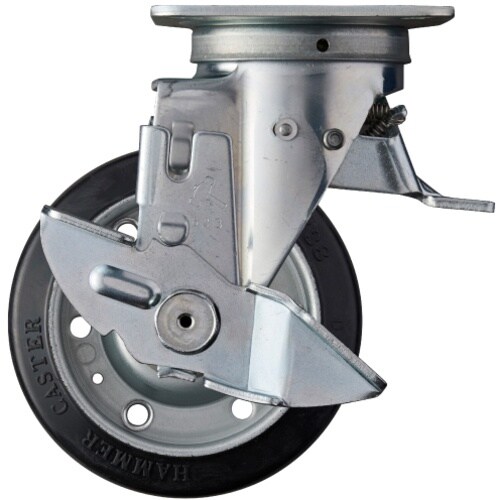 ハンマー スイッチキャスター ゴム車輪 125mm
