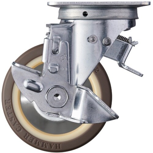 ハンマー スイッチキャスター ウレタン車輪(ナイロ