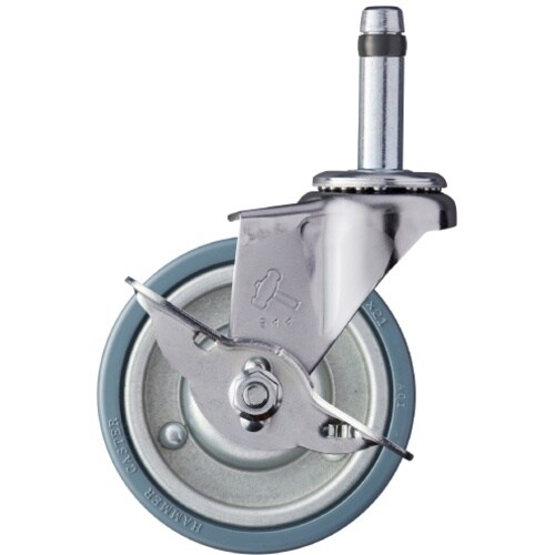 ハンマー 差込み旋回式ゴム車輪(スチールホイール)