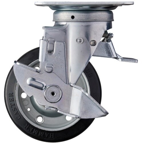ハンマー スイッチキャスター ゴム車輪 125mm