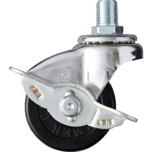 ハンマー ねじ込み旋回式ゴム車輪50mm M12