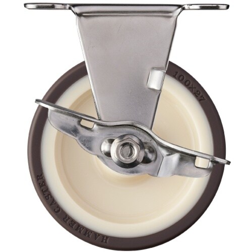ハンマー ステンレス製プレート式キャスター 固定ス