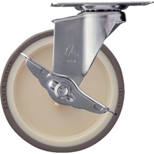 ハンマー ステンレス製プレート式キャスター 自在S