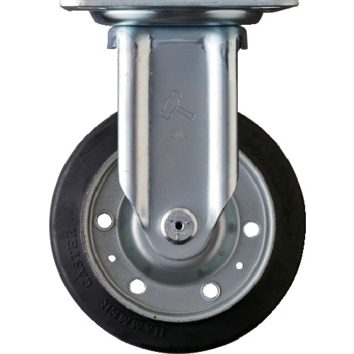 ハンマー 固定式ゴムキャスター 150mm