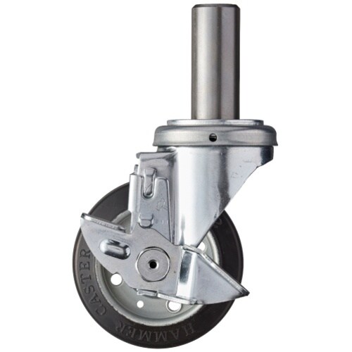 ハンマー 差込み式 旋回式ゴム車輪 100mm ス