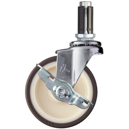 ハンマー パイプ差込み旋回式ウレタン車輪(ナイロン