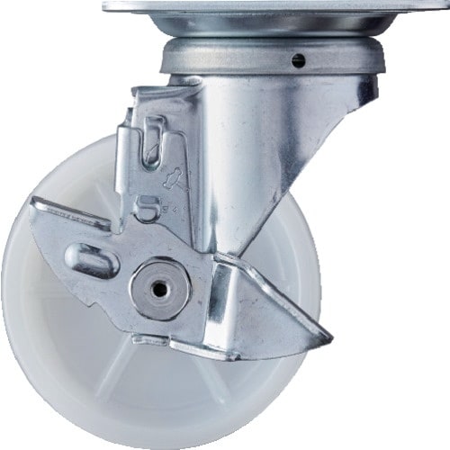 ハンマー 旋回式ナイロン車輪 100mm ストッパ