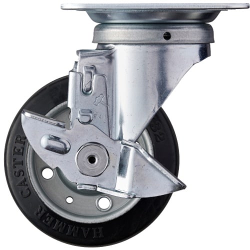 ハンマー 旋回式ゴム車輪(ローラーベアリング)10