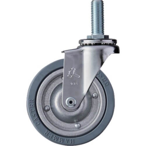 ハンマー ねじ込み式キャスター 自在 車輪径100