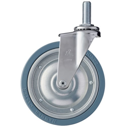 ハンマー ねじ込み旋回式ゴム車輪(スチールホイール