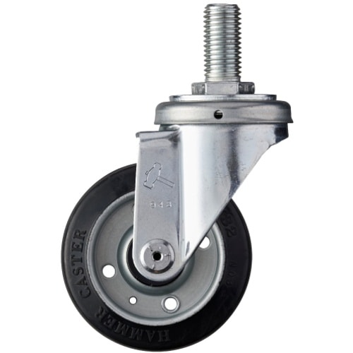 ハンマー ねじ込み旋回式ゴム車輪(スチールホイール