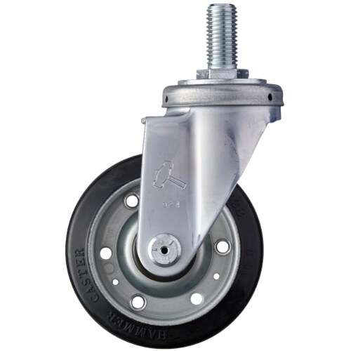 ハンマー ねじ込み旋回式ゴム車輪(スチールホイール