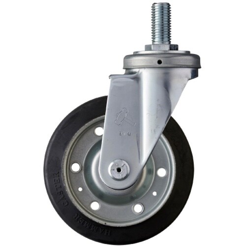 ハンマー ねじ込み旋回式ゴム車輪(スチールホイール