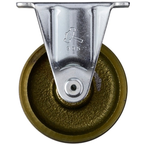 ハンマー プレート式固定鋳物キャスター 65径 S