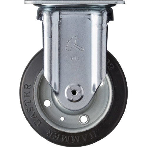 ハンマー 固定式ゴム車輪 100mm