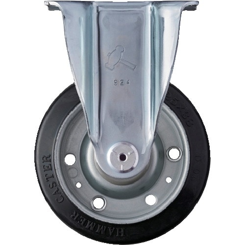 ハンマー 固定式ゴム車輪 125mm