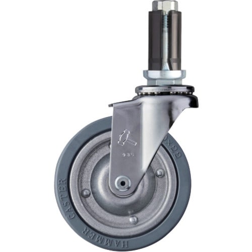 ハンマー パイプ差込み式キャスター 自在 車輪径1