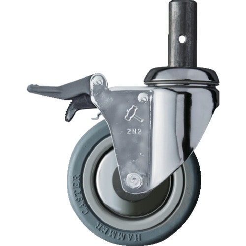 ハンマー 差込み旋回式ゴム車輪(ナイロンホイール・