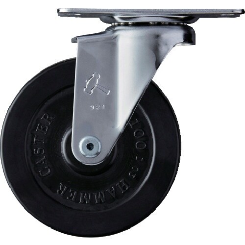 ハンマー 旋回式ゴム車輪(ローラーベアリング)10