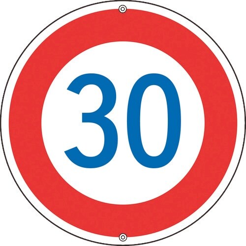 緑十字 道路標識・構内用 制限速度30キロ 道路3