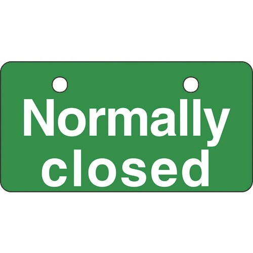 緑十字 バルブ開閉札 Normally close