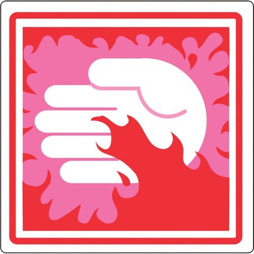 緑十字 PL警告ステッカー 高温危険 PL−16(