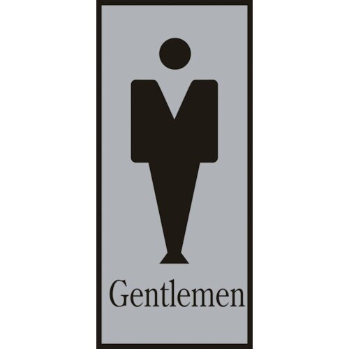 緑十字 トイレプレート(男性用) Gentleme