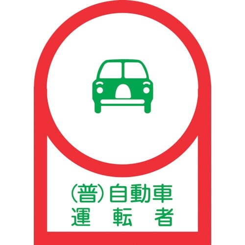 緑十字 ヘルメット用ステッカー (普)自動車運転者