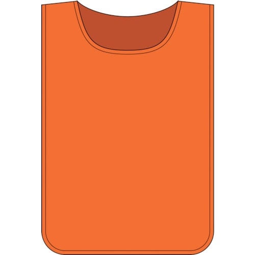 緑十字 安全ベスト(ゼッケン) オレンジ無地タイプ